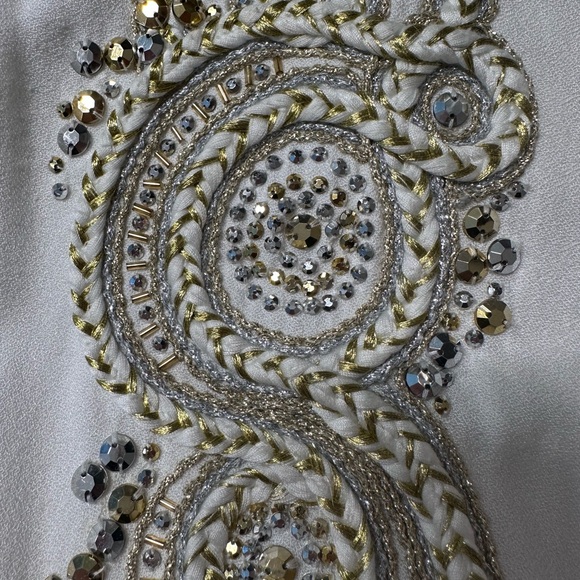 Lilly Pulitzer XS DRESS White with gold and silver embellishments - Picture 14 of 15